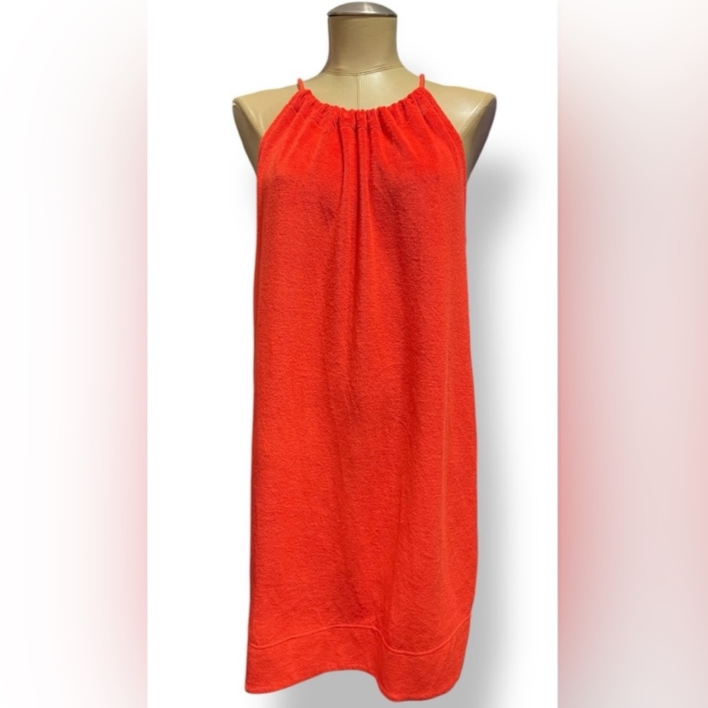 ME + EM Halter-Neck Notched-Hem Cotton-Blend Mini Dress London-Based Designer